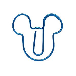 Clips Especial Face Azul 30mm Mickey Mouse Caixa Com 12 Unds Molin