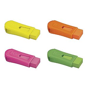 Apontador com Borracha e Depósito Mix Neon Faber Castell - Cada