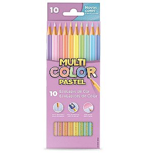 Lápis de Cor EcoLápis MultiColor 10 Cores em Tons Pastel Faber-Castell