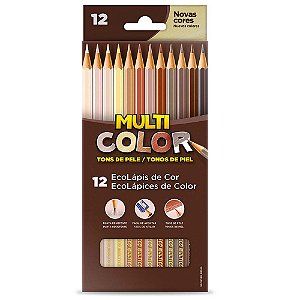 Lápis de Cor EcoLápis MultiColor 12 Tons de Pele Faber-Castell