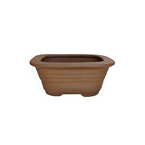 Vaso Cerâmico Para Bonsai Retangular Literato 14x11x6cm 60lr