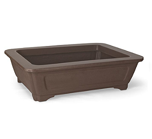 Vaso Para Bonsai Terraza Texturizado Grande - 46,5 X36,5 X13 Cor Tabaco