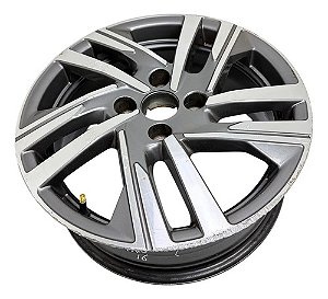 Roda Aro 16 Peugeot 208 2021 A 2025 Detalhe Cinza