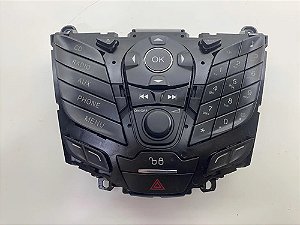 Comando Rádio Botão Alerta Ford Ecosport 2014 A 2018 Preto
