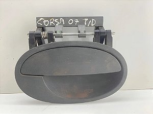 Maçaneta Externa Traseira Direita Corsa 2003 A 2009 Preto