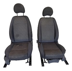 Bancos Dianteiros Volkswagen Spacefox Fox 2010 A 2014 Cinza-escuro