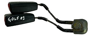 Engate Duplo Cinto Traseiro Volkswagen Golf 1999 A 2012 Preto