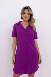CHEMISE ABERTA MANGA CURTA FUCSIA