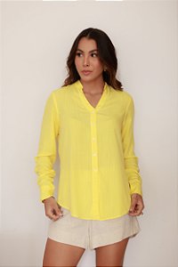 CAMISA FEMININA GOLA V EM VISCOLINHO SICILIANO