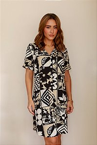 CHEMISE ABERTA MANGA CURTA ESTAMPA OÁSIS DE TUCANO