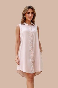 CHEMISE ABERTA SEM MANGA CRISTAL ROSA