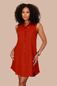 CHEMISE ABERTA SEM MANGA TIJOLO