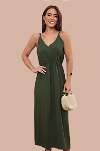 VESTIDO BOSSA COR VERDE MILITAR