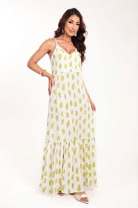 Vestido longo Verano estampa Toscana