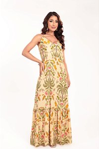 Vestido longo Verano estampa Ilha Bela
