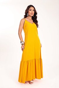 Vestido longo Verano cor Sunflower