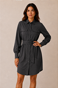 Chemise manga longa Dallas cor Black