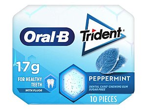 Chiclete Trident Oral-B Peppermint 10un Importado 17g