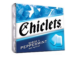 Chiclets Adams Peppermint Sem Açúcar Importado 16,8g