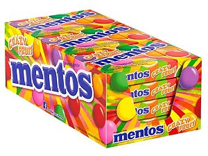 Bala Mentos Slim Box Crazy Fruit  Frutas C/ 12unid  289g