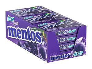Bala Mentos Slim Box Ice Grape Uva C/ 12unid 289g