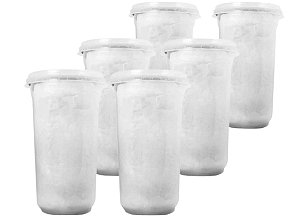 Algodão Doce Branco Pote 20g C/6 Unid - Buschle