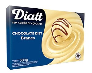 Barra Chocolate Diet Branco 500g - Diatt
