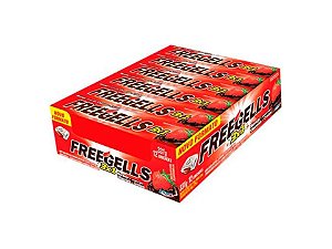 Bala Drops Freegells 3x1 Morango Chocolate Cristais C/ 12u