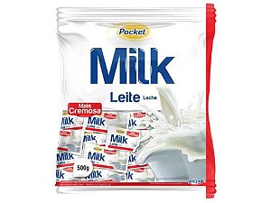 Bala Leite Milk Pocket Cremosa Riclan 500g