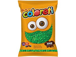 Pastilhas Chocolate Coloreti Mini Verde Pacote 300g