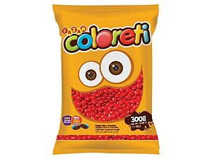 Pastilhas Chocolate Coloreti Mini Vermelho Pacote 300g