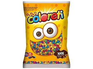 Pastilhas Chocolate Coloreti Mini Colorido Pacote 300g