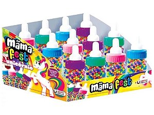 Mini Mamadeira Confeito Colorido Unicórnio Lembrancinha C/ 12u