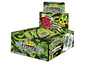 Chiclete Tatuagem Tribal Buzzy Hortelã C/ 100 Unid 400g