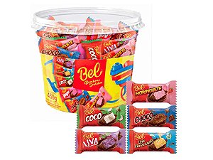 Bombom Sortido Bel Moranguete Pote C/ 50 Unid 450g