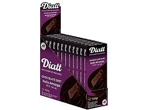 Chocolate Diet Meio Amargo 50% Cacau Diatt 25g C/ 12 Unid