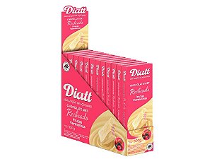 Chocolate Diet Branco Recheio Frutas Vermelhas C/ 12 Unid