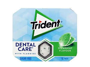 Chiclete Trident Dental Care Fluorid Spearmint 17g - Importado