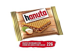 Wafer Hanuta Ferrero Creme Avelã e Cacau 22g
