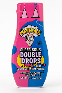 Warheads Super Sour Double Drops 30ml – Blue Raspberry + Watermelow – Bala Líquida Importada
