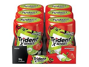 Chiclete Trident Morango Lime X Senses Dp C/ 6uni 54g