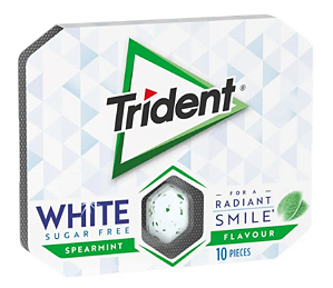 Chiclete Trident Dental Care White Spearmint 17g - Importado