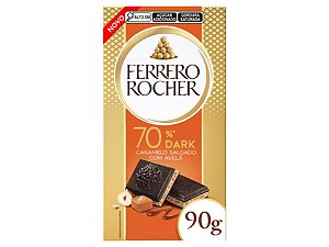 Ferrero Rocher Tablete Dark com Caramelo Salgado 90g
