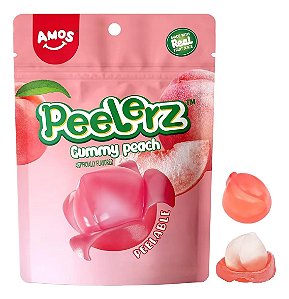 Bala Descascável 3D Peelerz Gummy Pêssego Amos 65g Importada