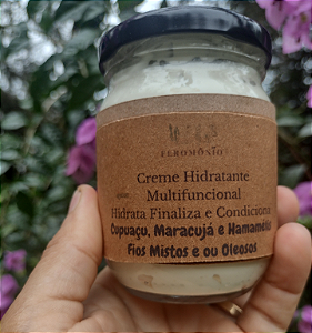 Creme Hidratante Multifuncional - Cupuaçu, Maracujá e Hamamélis - Fios Mistos e /ou Oleosos
