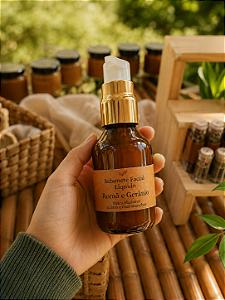Romã e Gerânio - Sabonete Líquido Facial para peles Secas, Maduras, sensíveis e com Manchas
