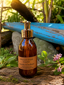 Romã e Gerânio - Sabonete Líquido Facial para peles Secas, Maduras, sensíveis e com Manchas