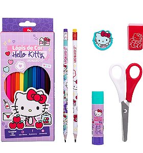 Kit Escolar Hello Kitty 7 itens