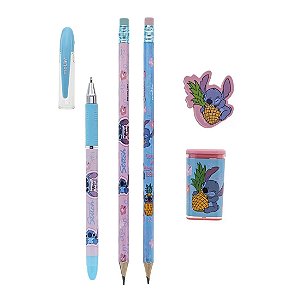 Conjunto escrita Stitch 5 itens