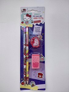 Conjunto escrita Hello Kitty 4 itens